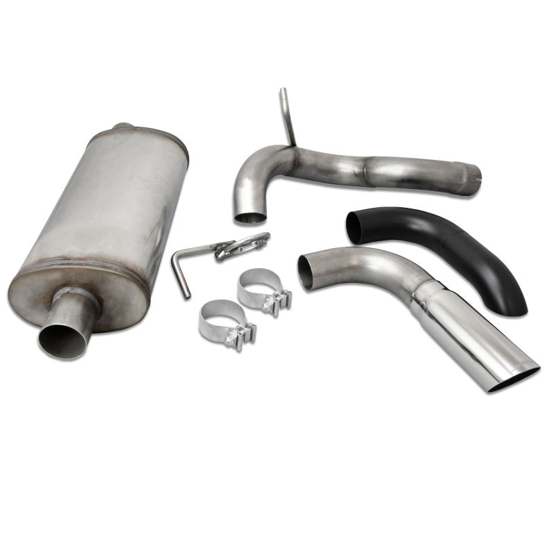 JBA 18-20 Jeep Wrangler JL 2.0L/3.6L 304SS Single Rear Exit Axle Back Exhaust - 30-1539 for 2018-2021 Jeep Wrangler - front v