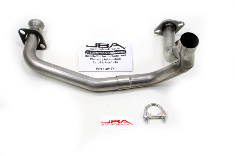 JBA 96-99 Dodge Dakota/Durango 5.2L/5.9L A/T 409SS Emissions Legal Mid Pipes - 2945SY for 1996-1999 Dodge Dakota - front view