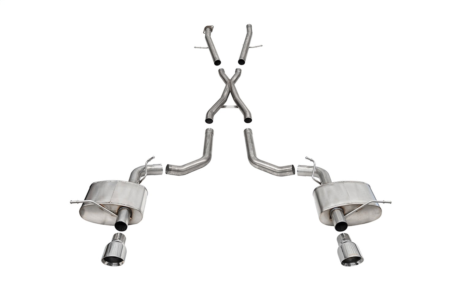 Corsa 2021-2024 Dodge Durango SRT Hellcat Cat-Back 2.75in Dual Rear Exit Xtreme 4.5in Polished Tips - 21196