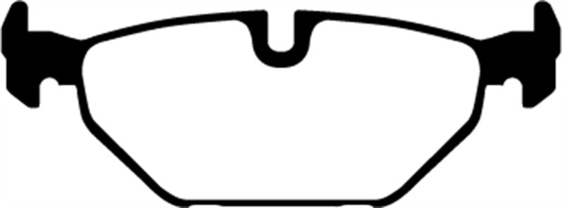 EBC 99-01 Saab 9-5 2.3 Turbo (Aero) Yellowstuff Rear Brake Pads - DP41405R for 1999-2009 Saab 9-5 - angle view