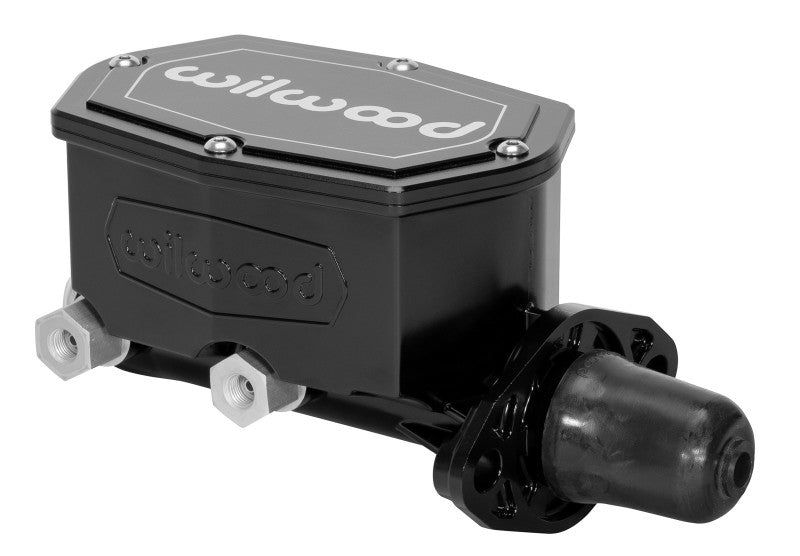Wilwood Compact Tandem Master Cylinder - 1.12in Bore - w/Pushrod (Black) - 260-14960-BK by Wilwood