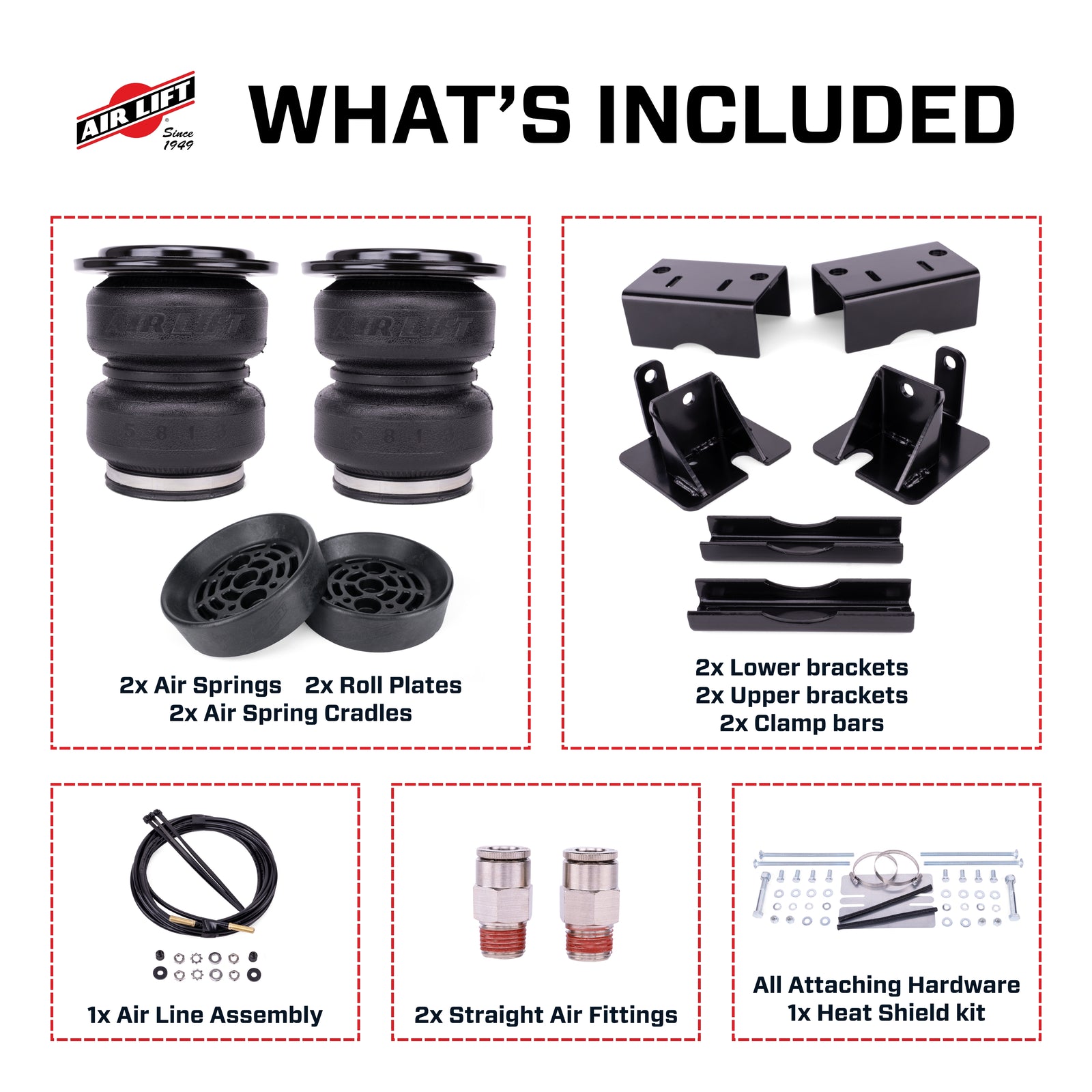 Air Lift Loadlifter 5000 Ultimate Air Spring Kit w/ Internal Jounce for 21-24 Dodge Ram TRX 4WD - 88377