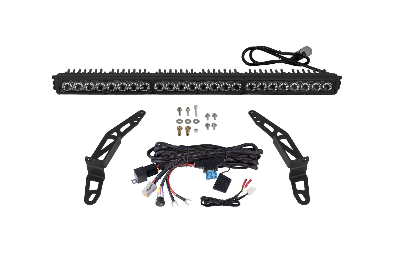 Diode Dynamics Jeep 2018 SS30 Bumper LED Kit Sport White Driving ABL - DD8717 for 2018-2026 Jeep Wrangler - front view