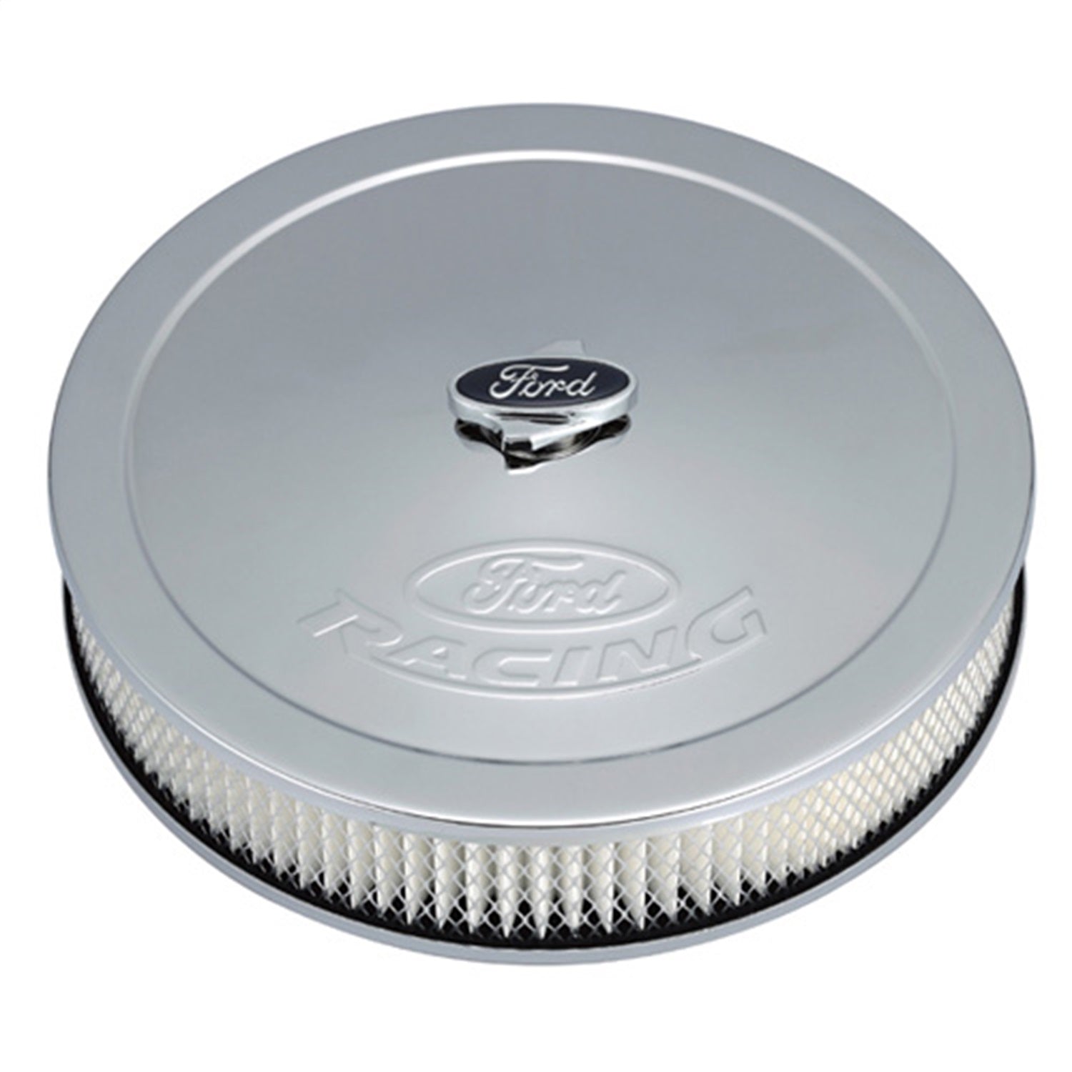 Ford Performance Air Cleaner Kit: Chrome, Ford Racing Emblem (FRP302-350)