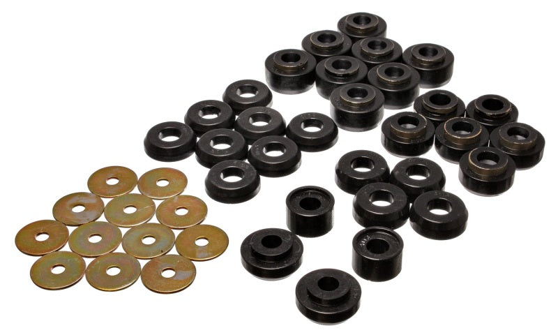 Energy Suspension Chevrolet 4 door Black Body Mounts (Recommended for Police/Taxi/Race) - 3.4136G for 1991-1996 Chevrolet Cap