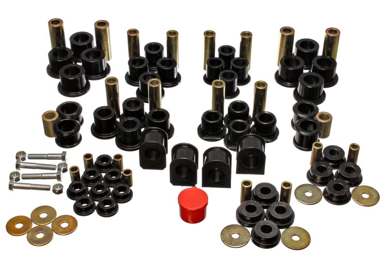 Energy Suspension 99-04 Ford F-250 4WD Superduty Black Hyper-flex Master Bushing Set - 4.18124G for 1999-2004 Ford F 250 - fr