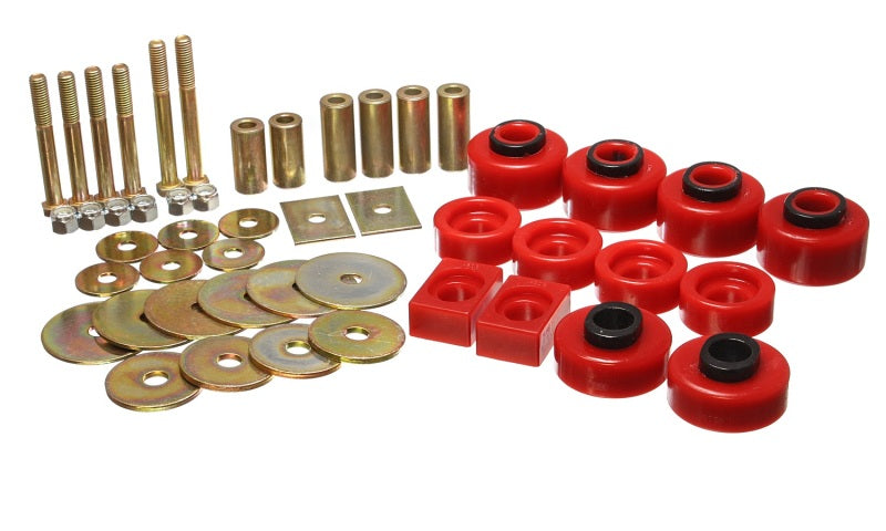 Energy Suspension 97-03 Ford F-100/F-150 2WD/F250 2WD & L-Duty Red Body (Ext Cab ONLY ) Mount Set - 4.4114R for 1997-2003 For