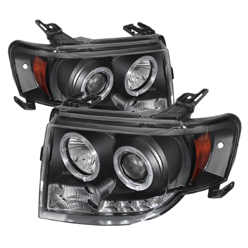 Clearance - Spyder Ford Escape 08-12 Projector Headlights Halogen Model Only - DRL Black PRO-YD-FES08-DRL-BK - 5074225 for 20