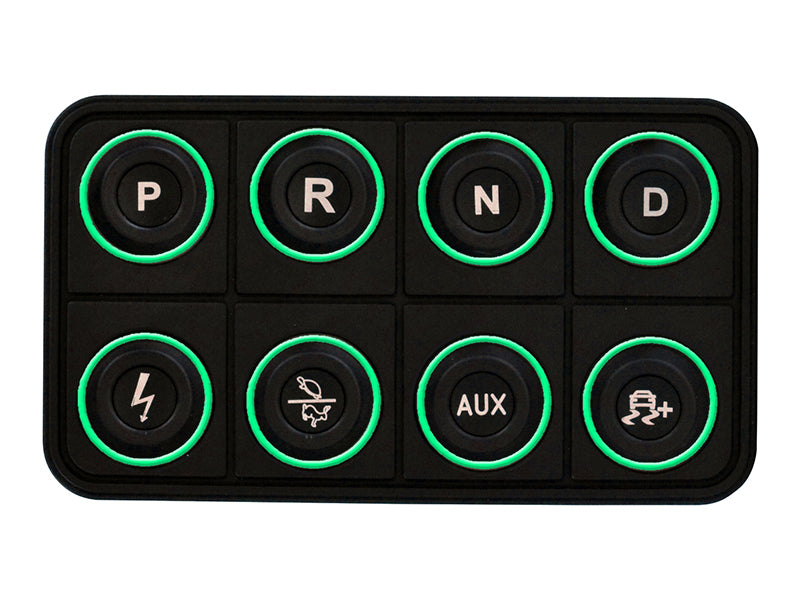 AEM EV 8 Button Keypad CAN Based Programmable Backlighting - 30-8400 by AEM - front view
