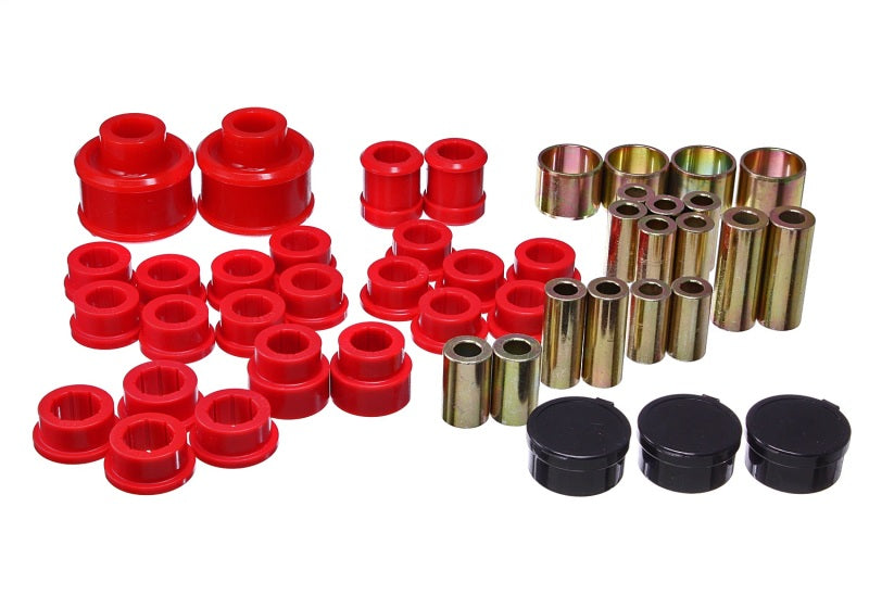 Energy Suspension 05-09 Subaru Legacy Rear Control Arm Bushing Set - Red - 19.3105R for 2005-2009 Subaru Legacy - front view
