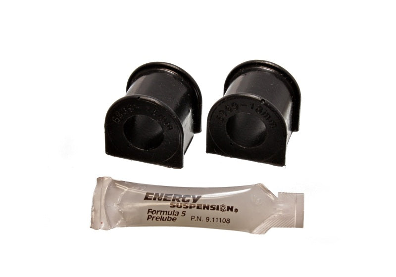Energy Suspension 88-91 Honda Civic/CRX Black 18mm Front Sway Bar Bushings - 16.5110G for 1988-1991 Honda Civic - front view