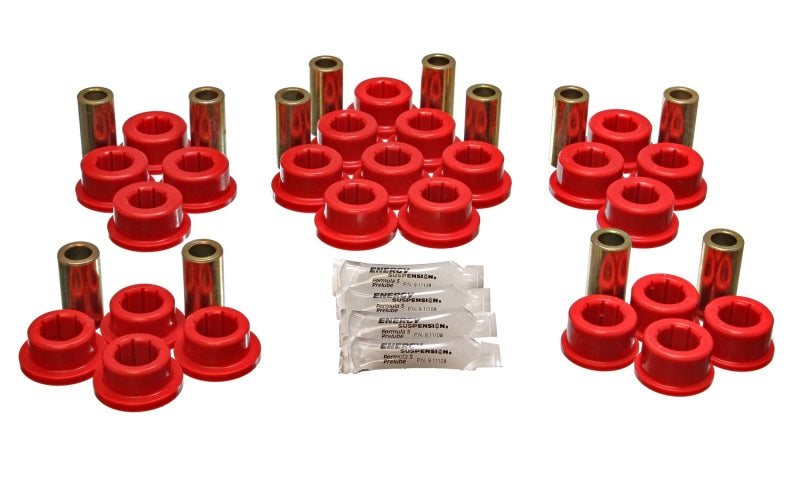Energy Suspension 87-92 Toyota Supra Red Rear Control Arm Bushing Set - 8.3127R for 1987-1998 Toyota Supra - front view