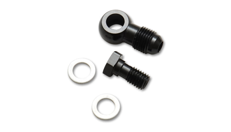 Vibrant -3AN Male Banjo Fitting 8mm x 1.0 Metric Aluminum + 2 Washers - 11500 by Vibrant - front view