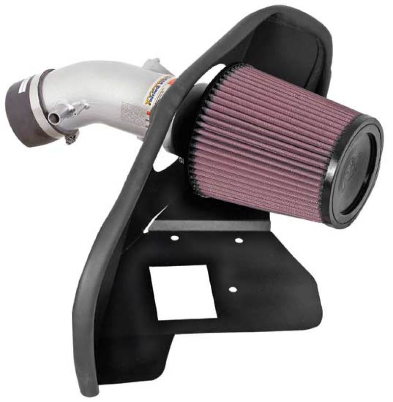 K&N 07-10 Toyota Camry V6-3.5L Silver Typhoon Short Ram Intake - 69-8611TS for 2009-2015 Toyota Venza - front view