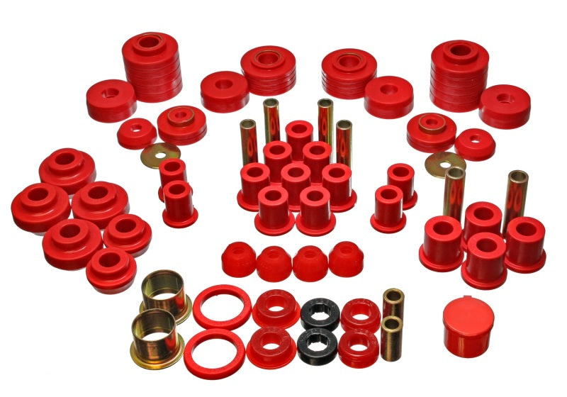 Energy Suspension 80-96 Ford F150 Std/Extra Cab Pickup Red Hyper-Flex Master Bushing Set - 4.18101R for 1980-1996 Ford F 150