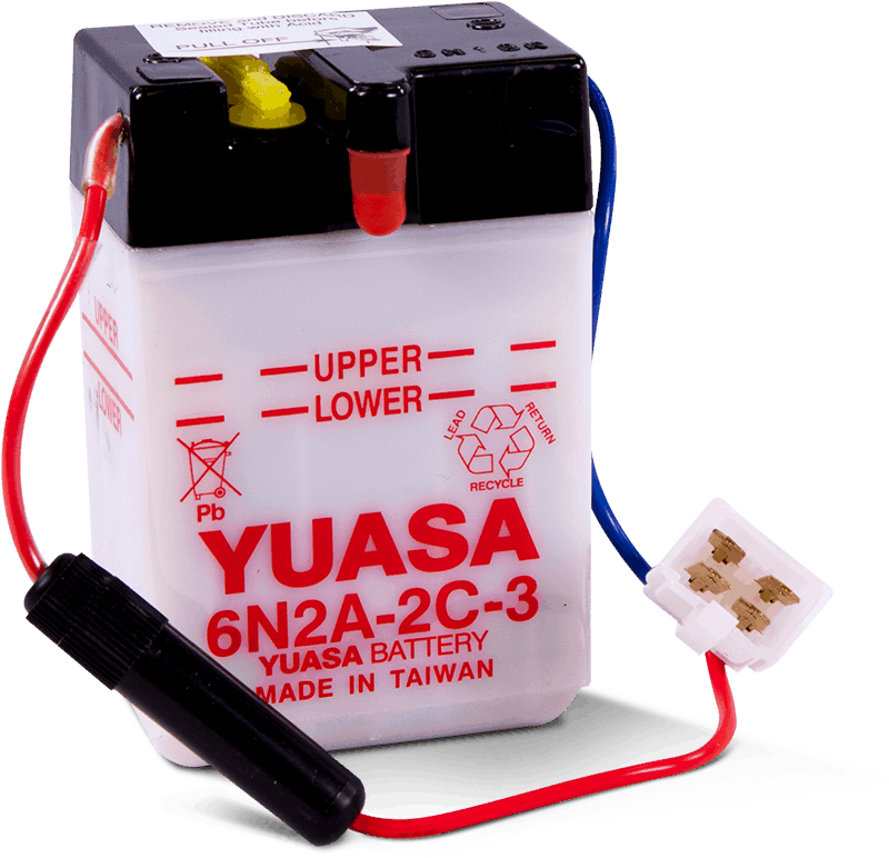 Yuasa 6N2A-2C-3Conventional 6 Volt Battery - YUAM262C3 by Yuasa Battery