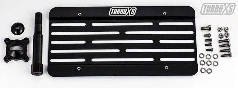 Turbo XS 09-17 Nissan GT-R Towtag License Plate Relocation Kit - TOWTAG-R35 for 2009-2024 Nissan GT R - front view