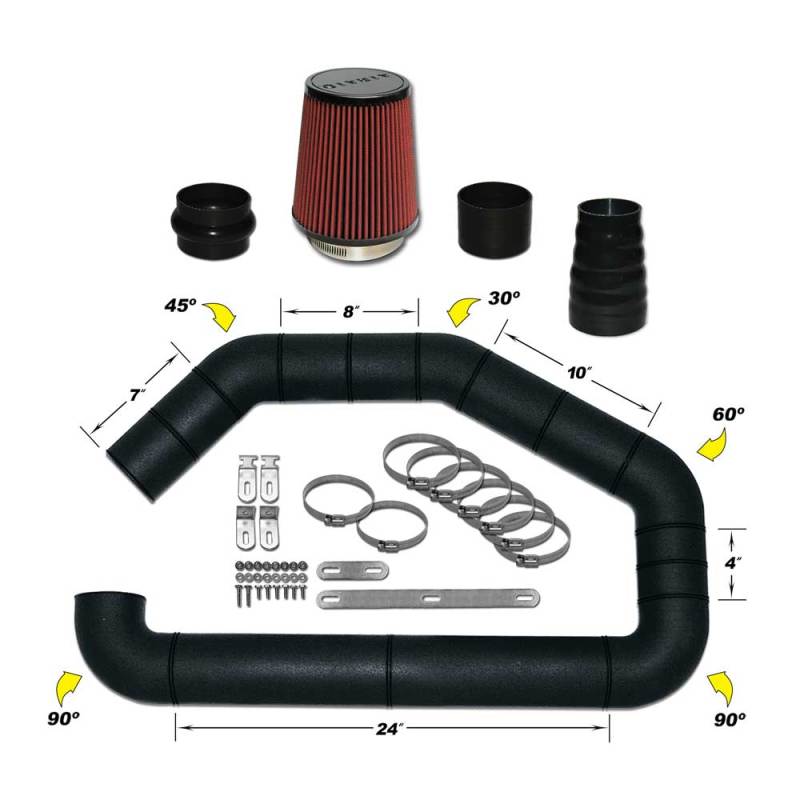 Airaid U-Build-It - Universal 3.5in Master Kit I w/700-452 (6in) Filter - 101-352 by Airaid - front view