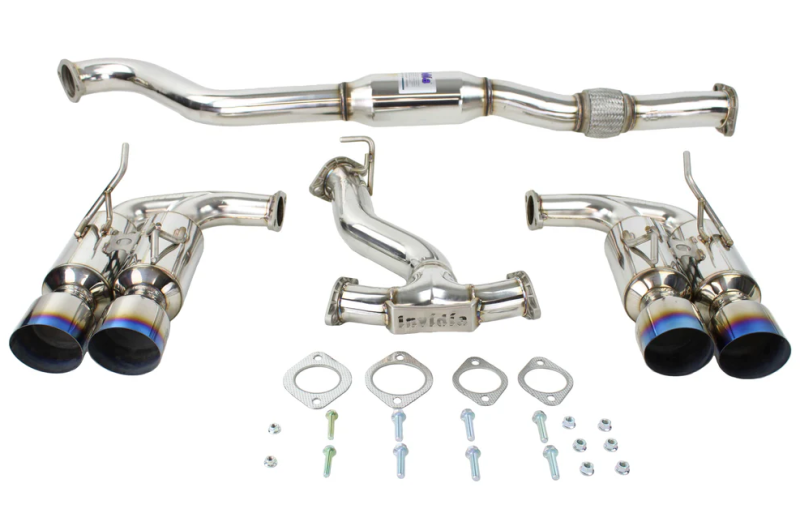 Invidia 08-14 Subaru WRX Hatchback Gemini Single Layer Titanium Tip Cat-back Exhaust - HS08ST5GM4ST by Invidia