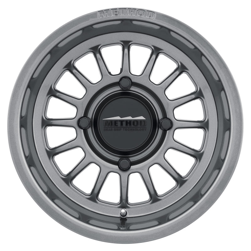 Method MR411 Bead Grip 15x10 / 6+4/25mm Offset / 4x136 / 106.25mm CB Gloss Titanium Wheel - MR41151047864 by Method Wheels -