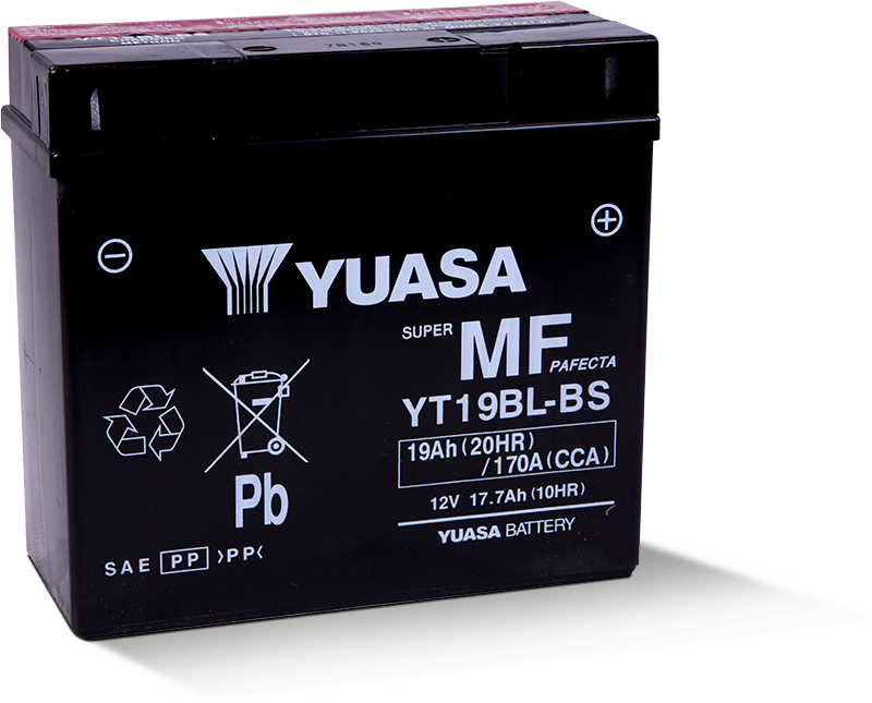 Yuasa YT19BL-BS Maintenance Free AGM 12 Volt Battery - YUAM6219BL for 1999-2009 BMW K1200LT