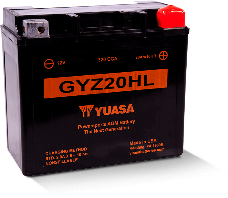 Yuasa GYZ20HL High Performance Maintenance Free AGM 12 Volt Battery - YUAM720GH for 1991-2016 Harley-Davidson FLSTF Fat Boy
