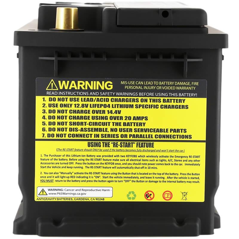 Antigravity H8/Group-49 Lithium Car Battery by AntiGravity Batteries - angle view