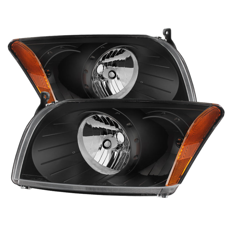 Clearance - Xtune Dodge Caliber 07-12 Crystal Headlights -Black HD-JH-DCAL07-AM-BK - 9026522 by SPYDER - Clearance