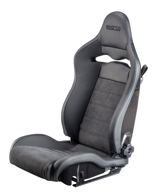 Sparco Seat SPX Special Edition Black/Grey w/ Gloss Carbon Shell - Left - 00974ZGLNRGRSX