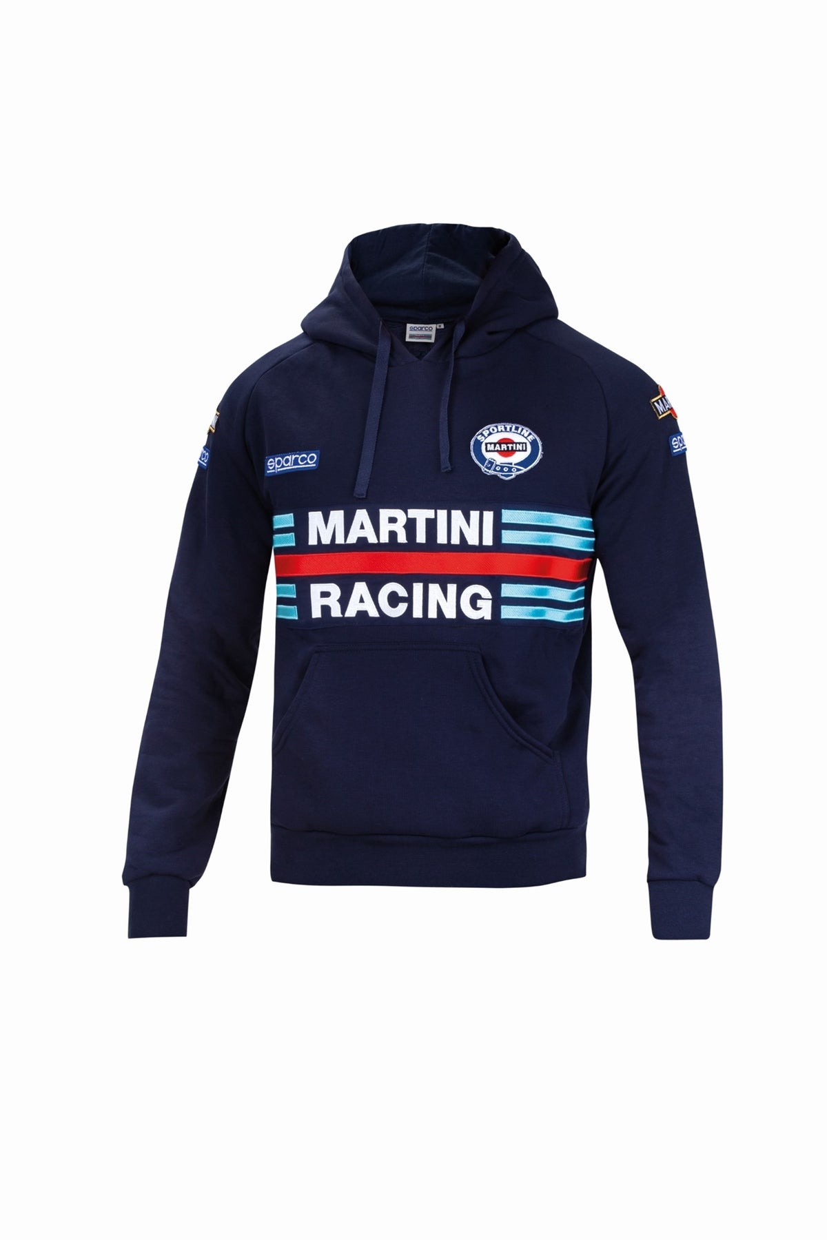 Sparco Hoodie Martini Stripes XL - White - 01340MRBI4XL