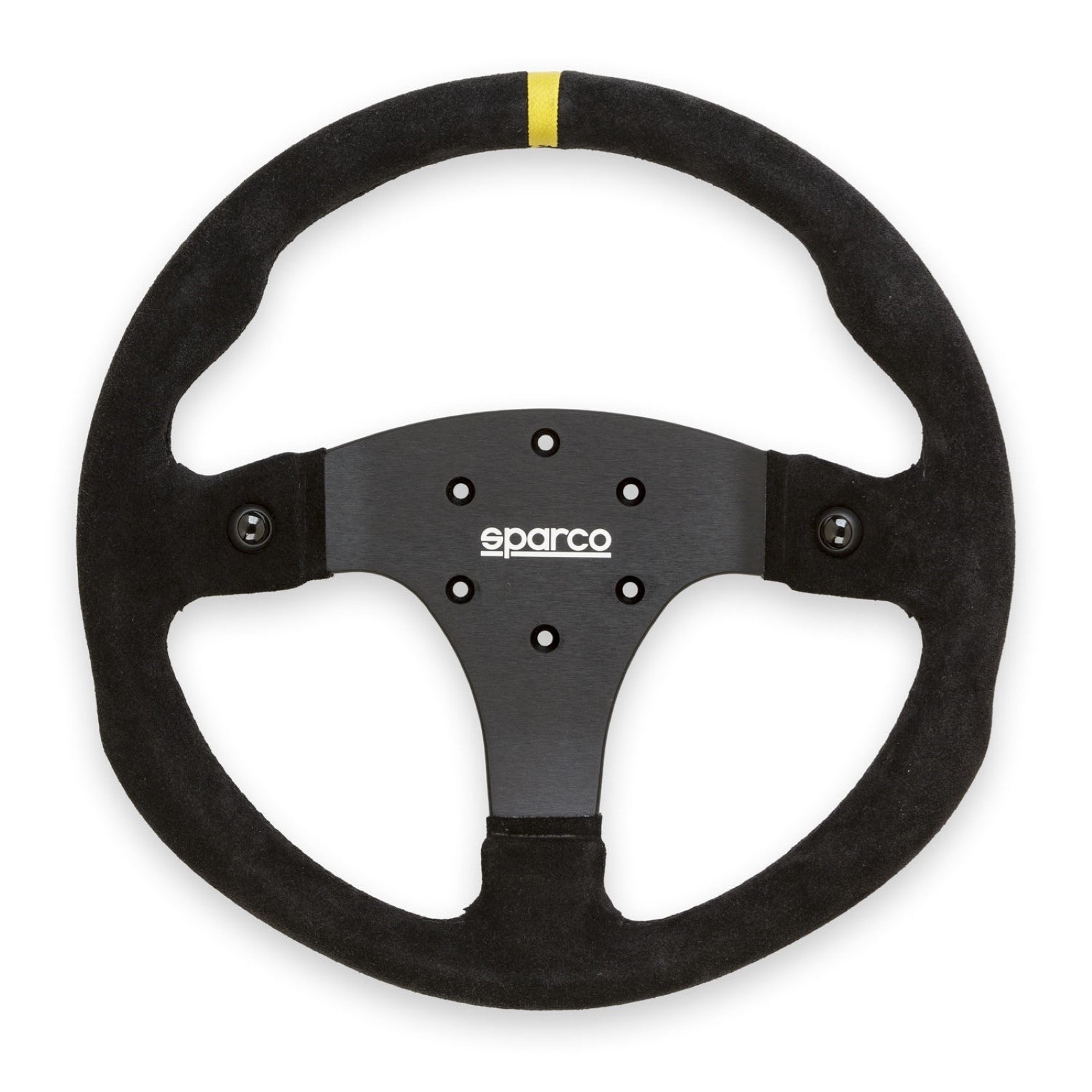 Sparco Steering Wheel R330B Leather w/ Button - 015R330PLO