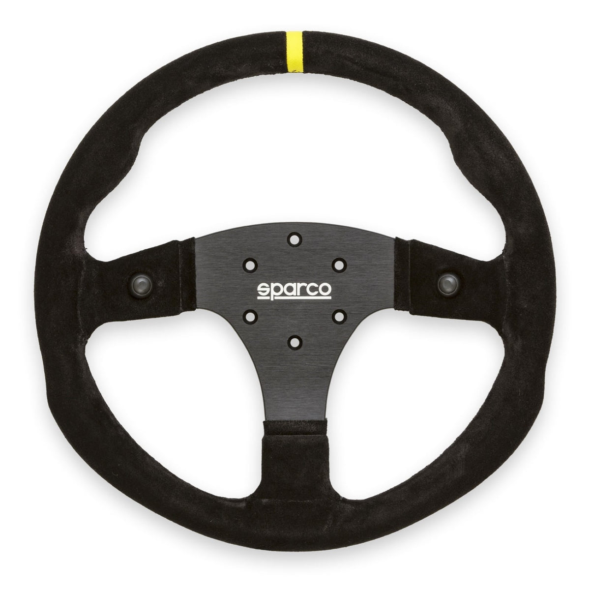 Sparco Steering Wheel R350B Leather w/ Button - 015R350PLO