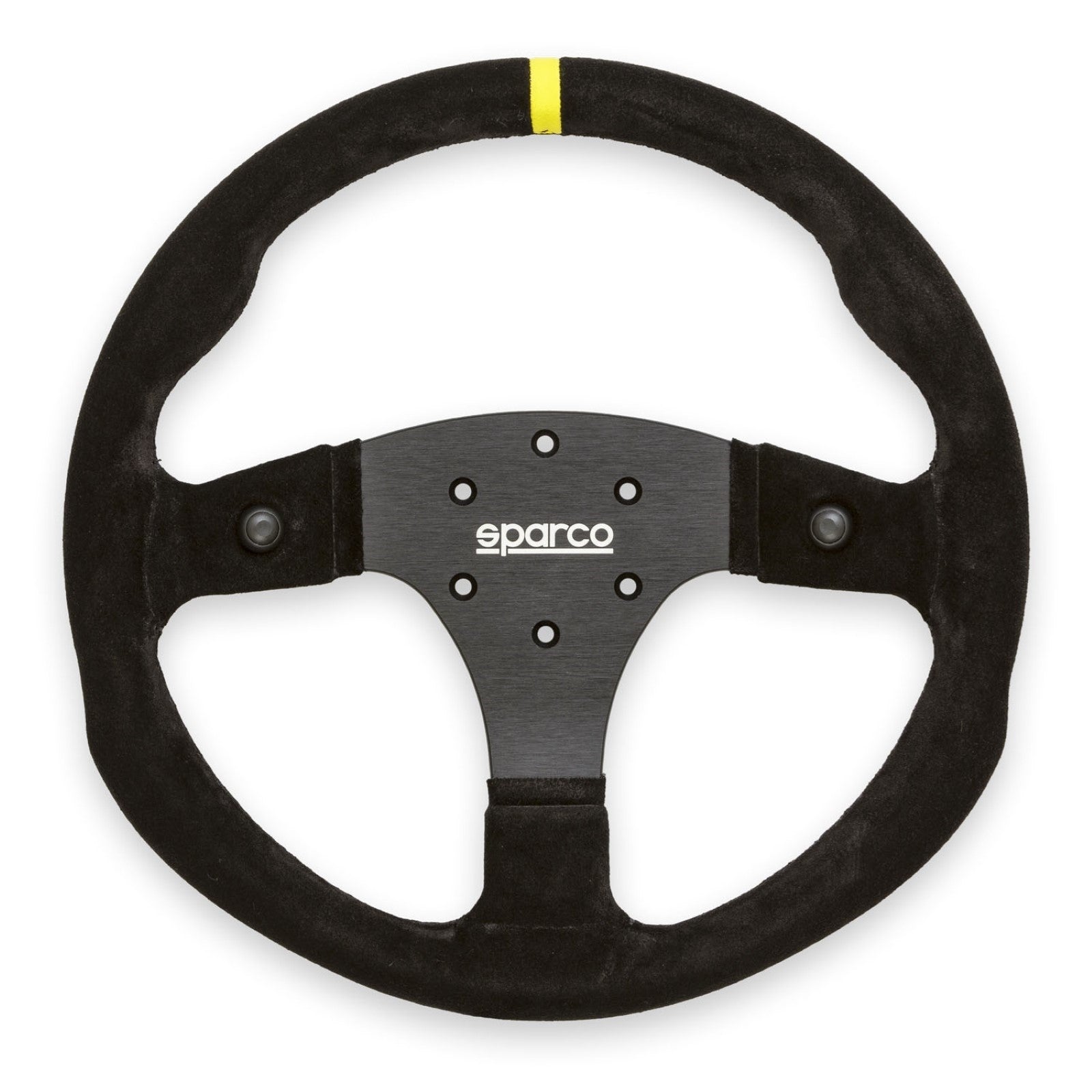 Sparco Steering Wheel R350B Leather w/ Button - 015R350PLO