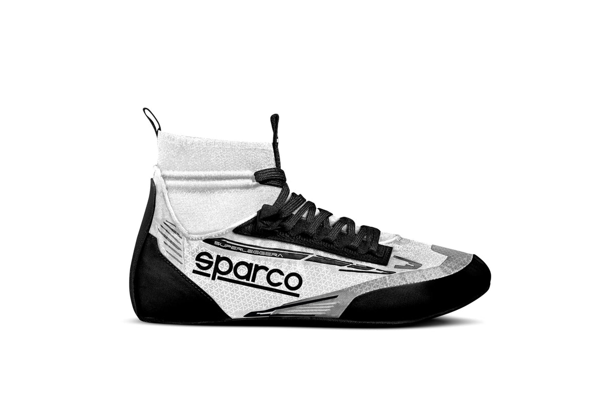 Sparco Shoe Superleggera Size 45 BLK/WHT - 0012A345NRBI
