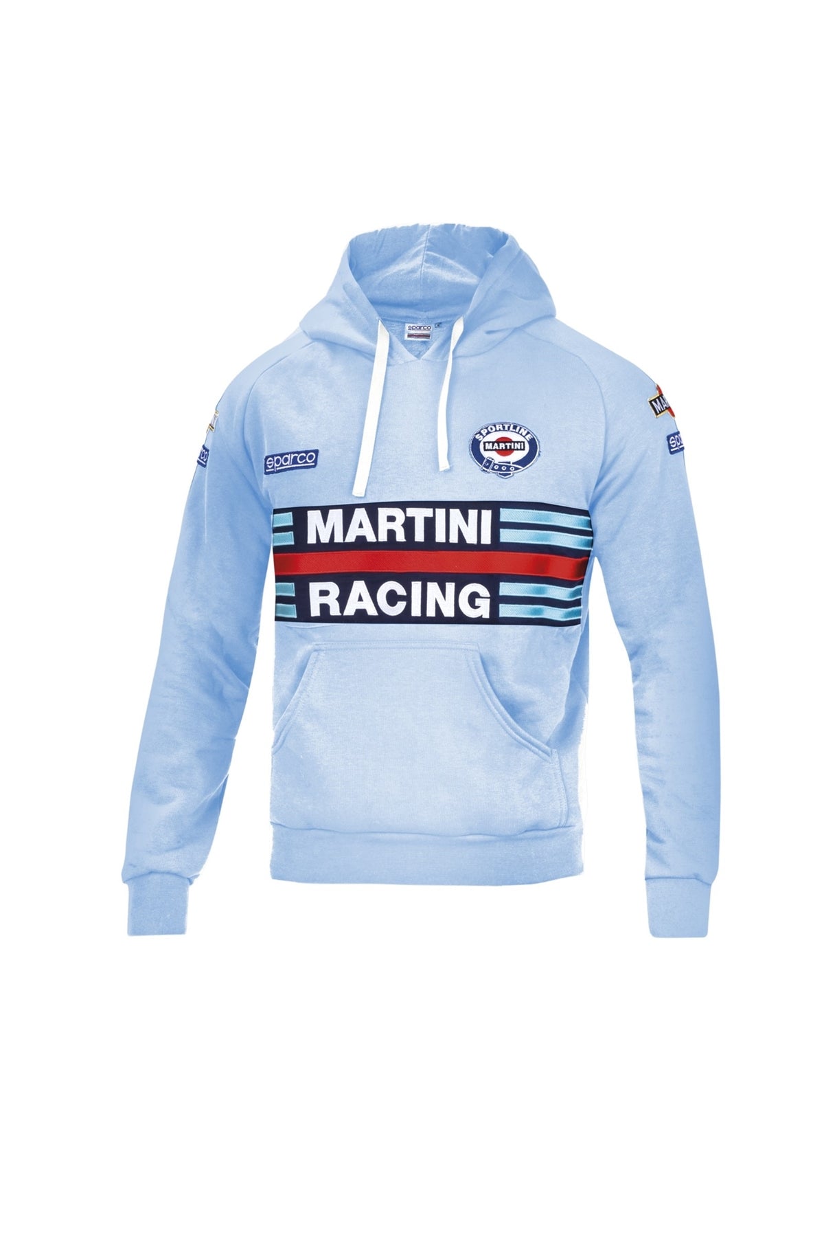 Sparco Hoodie Martini Stripes Large - White - 01340MRBI3L