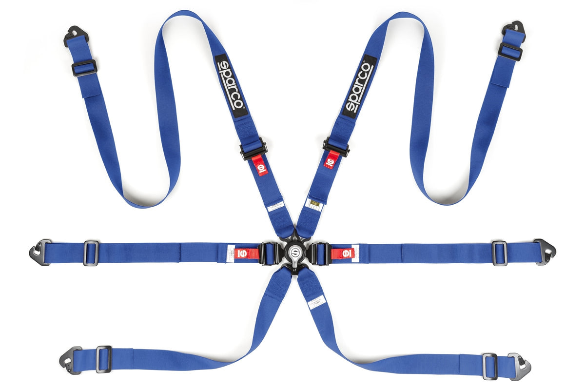 Sparco Belt H-2 Alu 6 Pt 2in. PD Blk - 04834HPDFHALNR