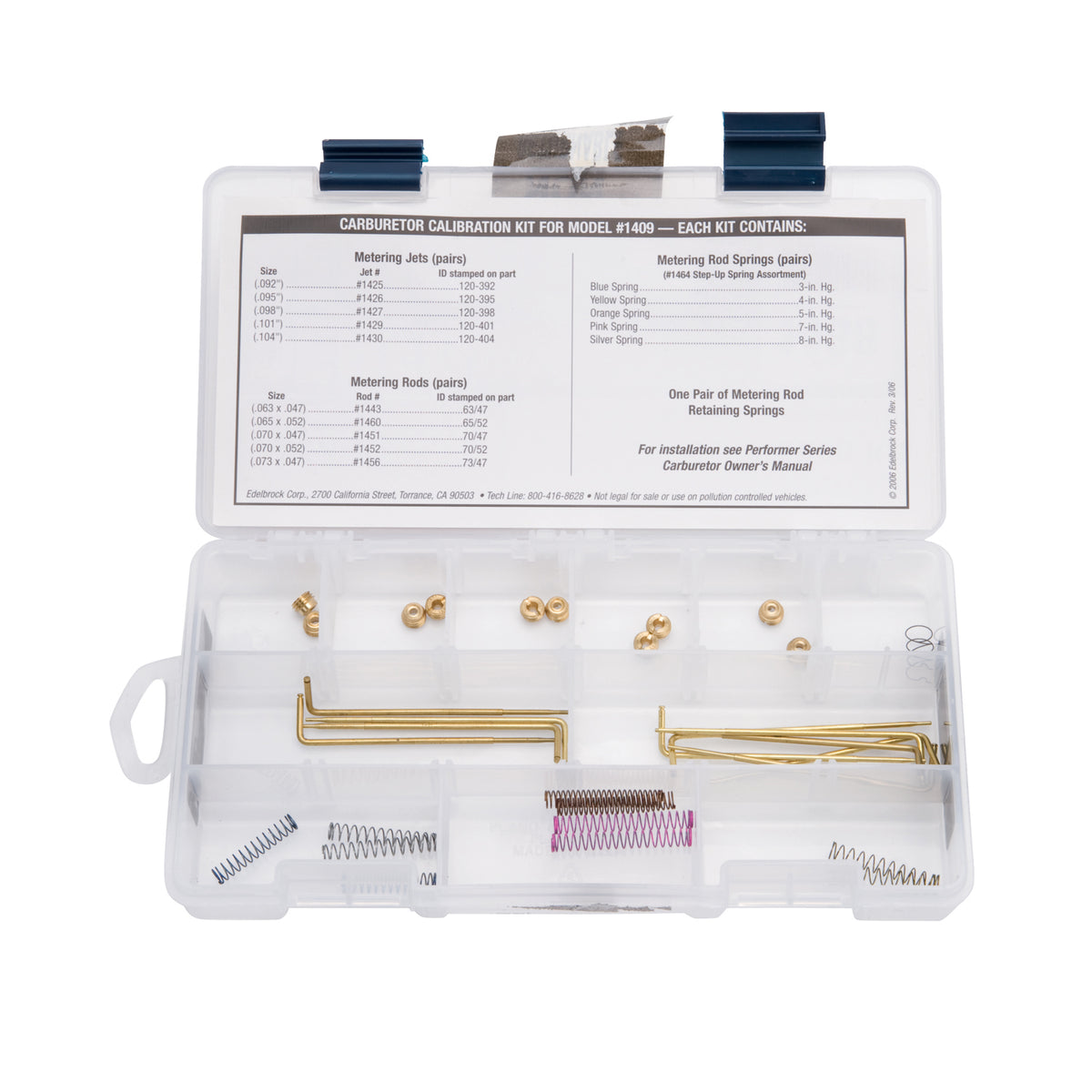 Edelbrock Jet / Rod Kit for 1409 - 1488