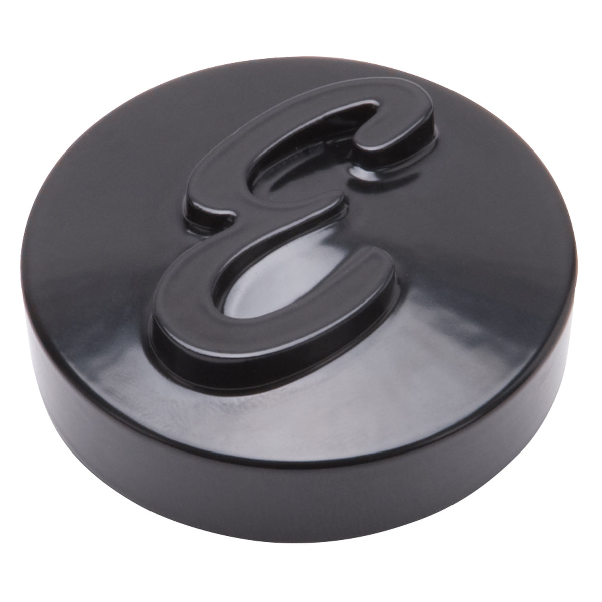 Edelbrock E Logo Black Anodized Nut for Pro-Flo Universal 14in Round Air Cleaners - 4270