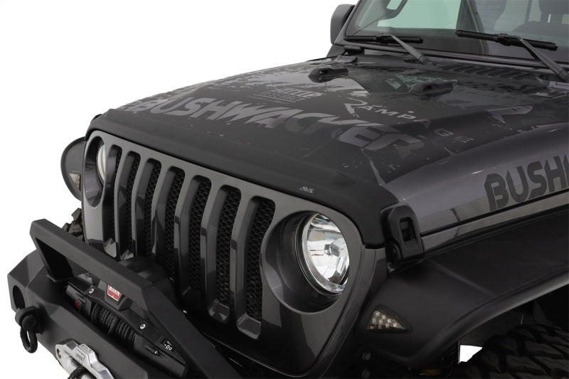 AVS 2018+ Jeep Wrangler (JL) 2dr/4dr Aeroskin II Textured Low Profile Hood Shield - Black - 436148