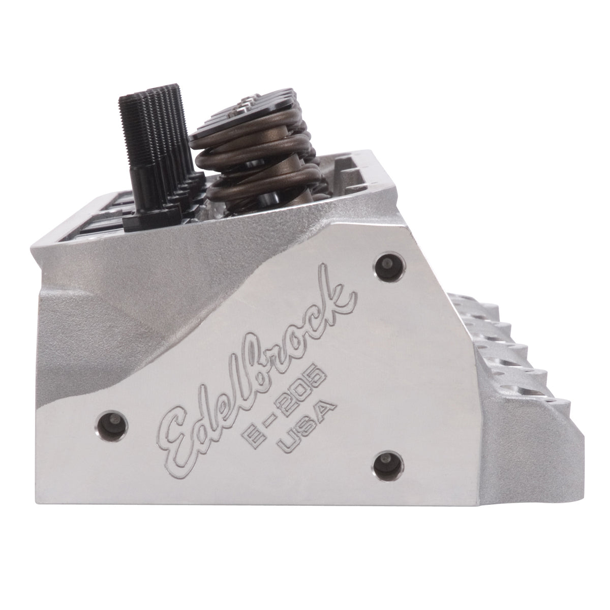 Edelbrock 1Pr SBF Cyl Head E-205 2 08 Intake Complete Assembled w/ Springs - 5027