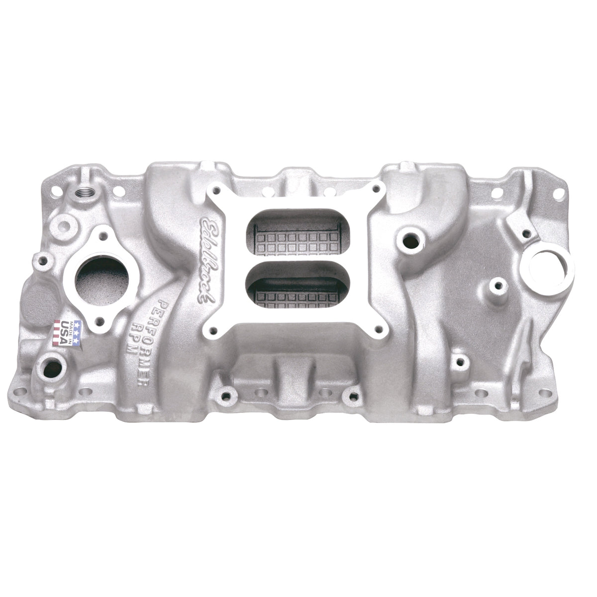 Edelbrock Chevy SB Performer RPM Intake Manifold - Black Plasma Finish - 7101-BP