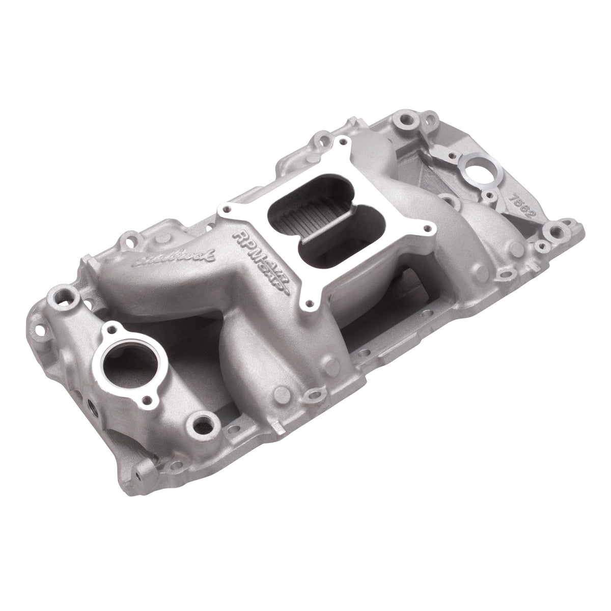 Edelbrock Chevy Big Block RPM Air-Gap 2-R Intake Manifold - Chrome Plasma Finish - 7562-CP