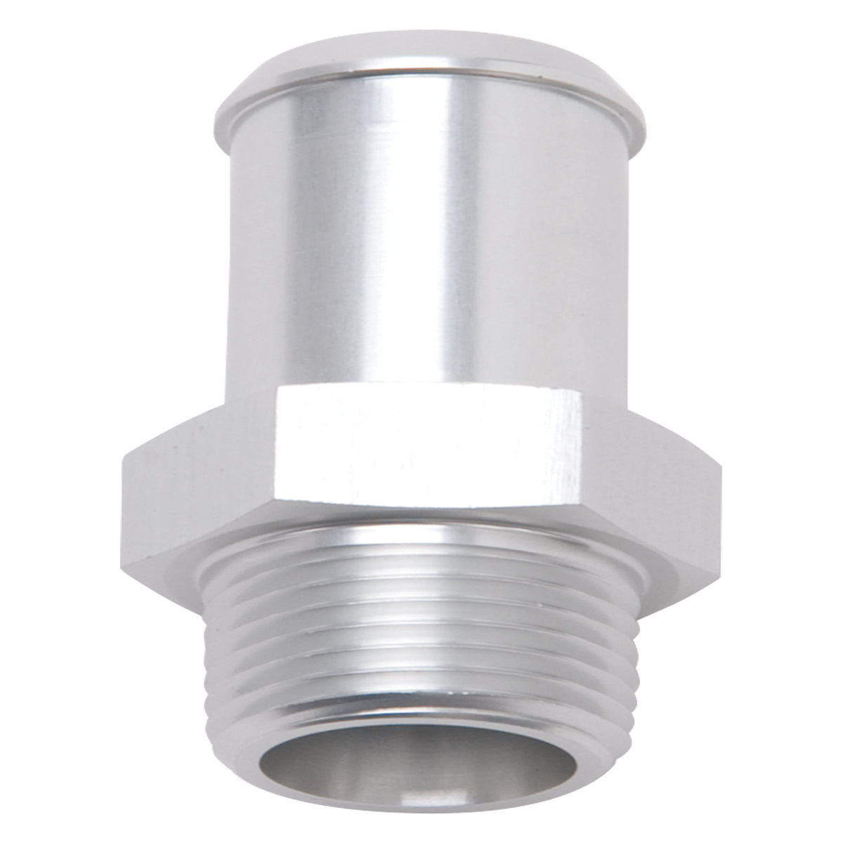 Edelbrock Hose End Straight 3/8In NPT to 5/8In Barb Clear Anodize - 8188