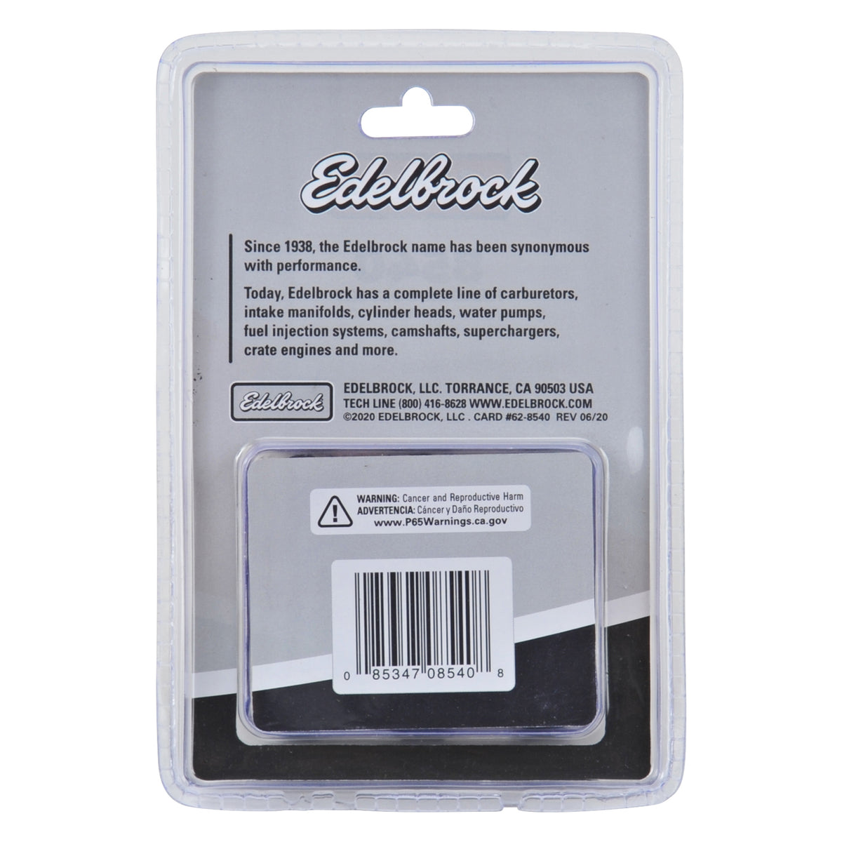 Edelbrock Exhaust Header Bolts 3/8in-16 X 3/4in, Black Oxide W/ Allen Socket - 8540
