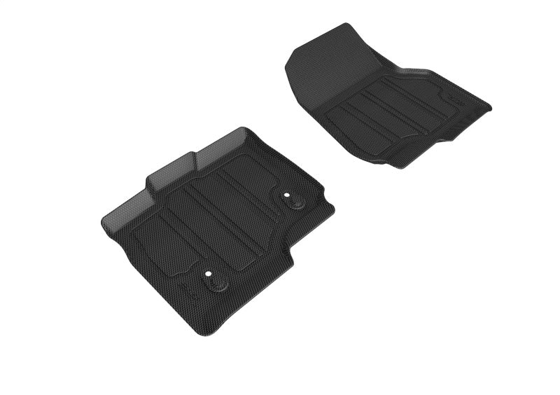 3D MAXpider 15-22 Ford F150 Supercrew Hybrid Insert Kagu 1st Row Floormat for L1FR08304609 - Black - SLFR083