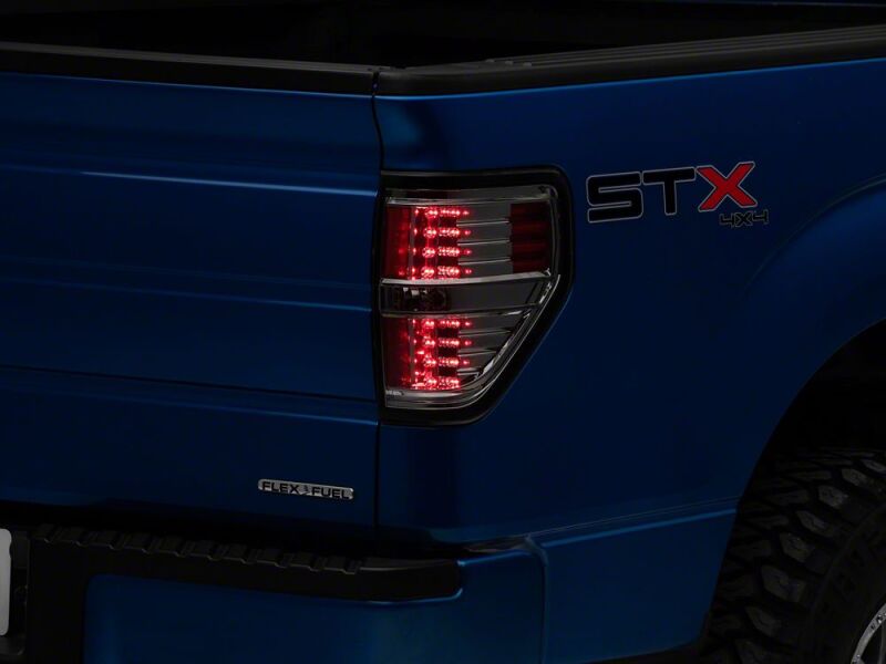 Raxiom 09-14 Ford F-150 Styleside LED Tail Lights- Black Housing- Smoked Lens - T542880 - close-up view