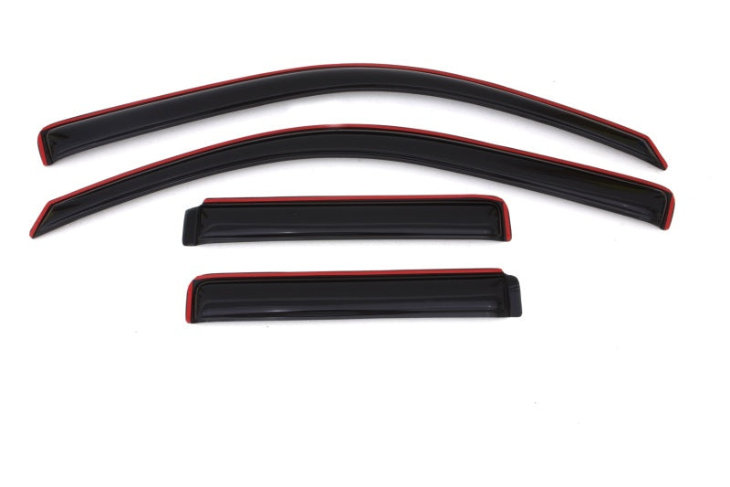 AVS 02-09 Chevy Trailblazer Ventvisor In-Channel Front &amp; Rear Window Deflectors 4pc - Smoke - 194733