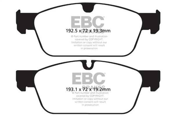 EBC 13-16 Mercedes-Benz GL350 3.0 TD AMG Package Greenstuff Front Brake Pads - DP62156 for 2013-2016 Mercedes Benz GL - front