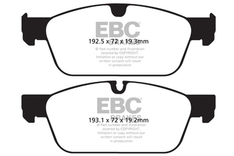 EBC 13-16 Mercedes-Benz GL350 3.0 TD AMG Package Greenstuff Front Brake Pads - DP62156 for 2013-2016 Mercedes Benz GL - front