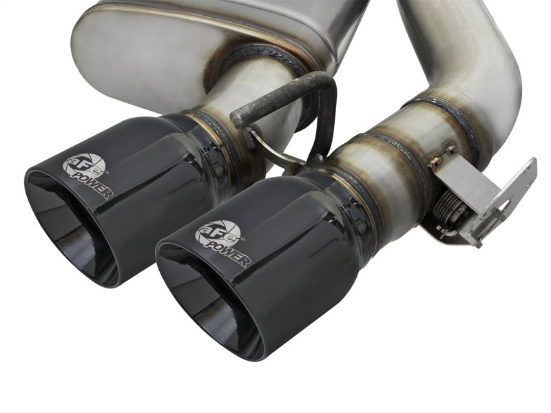 aFe MACHForce XP 3in 304 SS Axle-Back Exhaust Dual Exhaust (NPP) w/ Black Tips 16-17 Camaro SS V8 - 49-34068-B